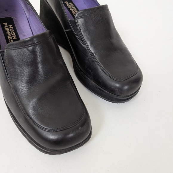 Hush Puppies Wedges Loafers Square Toe Foam Vintage 90s Y2K - Picture 6 of 11